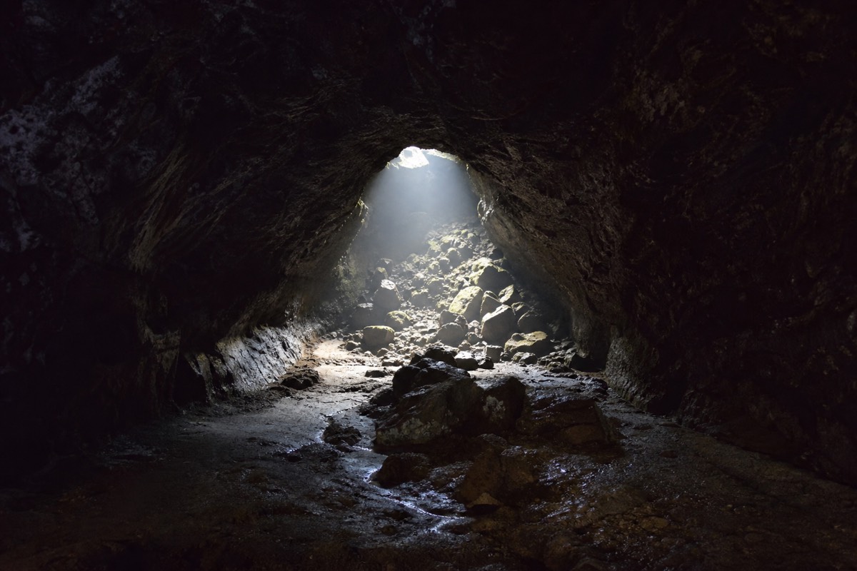 A lava tunnel near the Masaya crater